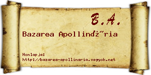 Bazarea Apollinária névjegykártya